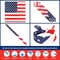 100-Pack American Flag Bandanas - 4th of July Patriotic Accessories for Adults & Pets